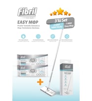 Fibril Easy Mop Pratik Temizlik Sistemi + 2 Paket Temizleme Havlusu 80 Yaprak