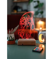 Özel Tasarım Oraklı İskelet Hediyelik 3D Dekoratif Led Lamba