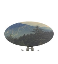 Masa 16611 Japon Ayak Model Metal Nikelaj 90cm Temper 8mm Siyah Renk Manzara Cam (Gümüş)