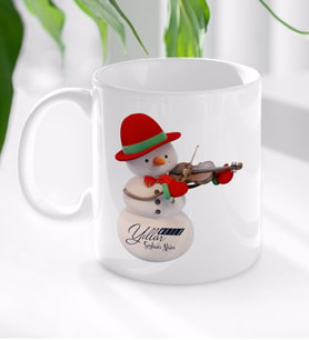 BK Gift Kişiye Özel Yılbaşı Mutlu Yıllar Tasarımlı Beyaz Kupa Bardak-3