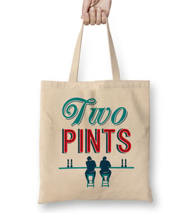 Must Read Book Covers Two Pints Bez Çanta Uzun Saplı