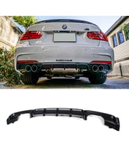 F30 3 Serisi M Technic Difüzör Parlak Siyah Plastik Sağ Sol Çift Arka-difizör-bodykit-ek-karlık