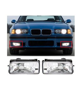 Bmw E36 (1992-1998) Uyumlu Beyaz Cam Sis Farı