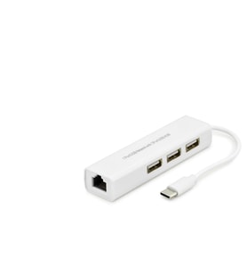 Type-C Hub 3*Usb + Lan Beyaz (Macbook) HDX7007