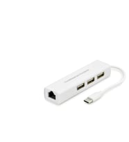 Type-C Hub 3*Usb + Lan Beyaz (Macbook) HDX7007