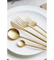 Orion Matte Gold 30 Parça 6 Kişiik Çatal Kaşık Bıçak Seti