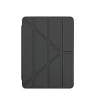Galaxy Tab S6 Lite P620 2024 Wifi Uyumlu Trifolding Akıllı Uyku Modlu Silikon Tablet Kılıfı (Siyah)