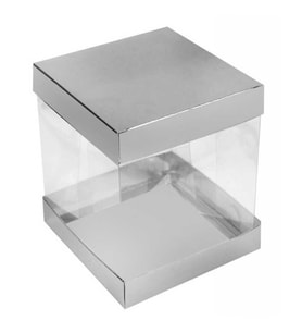 KUTU ASETAT DEMONTE ORTA BOY 25X25X30 CM GÜMÜŞ-