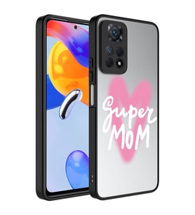 Xiaomi Redmi Note 12 Pro 4G Kılıf Aynalı Desenli Kamera Korumalı Parlak Mirror K (Renksiz)