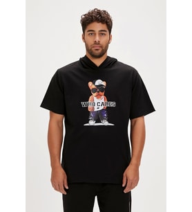 BAD BEAR Mood Night Men's Hoodie Sweatshirt (Siyah)