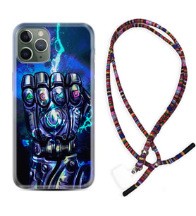 Apple iPhone 11 12 13 14 Pro Max Kılıf Boyun Asklı Rasta Silikon Thunder Play 1760