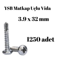 Yıldız Silindir Başlı 3.9x32 YSB Matkap Uçlu Akıllı Vida 1250 Adet