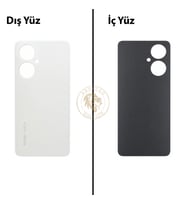 Tecno Camon 19 Beyaz Uyumlu Arka Kapak Arka Cam Batarya Pil Kapağı Lazer Kesim Back Cover