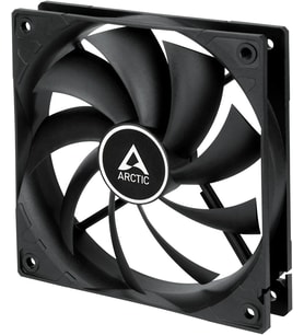 F12 - PC fanı, 120 mm standart kasa fanı, sessiz fan, standart gövdeli kasa fanı, itme veya çekme yapılandırması mümkün, 1350 rpm - siyah