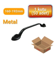 50 Adet Aras Mat Siyah Metal Mobilya Kulpu 160mm - 192mm