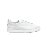 Comfort Taban Hakiki Deri Lastik Bağcıklı Erkek Sneaker (Beyaz)