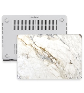 MacBook Pro Kılıf HardCase A1706 1708 1989 2159 2251 2289 2338 Kılıf Mermer08NL (Hardal Sarısı)
