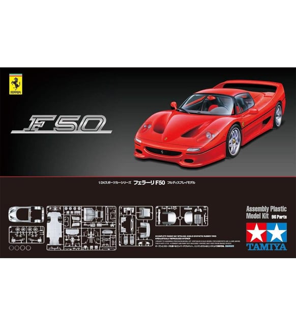 TAMIYA 1/24 Ferrari F50 Plastik Araba Maket Model Araç Yapım Kiti