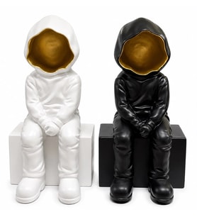 Dekoratif Polyester Oturan Astronot Biblosu Alk5302