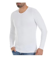 6 Adet Yıldız Erkek Bambu Uzun Kollu T-Shirt Fanila Beyaz 495
