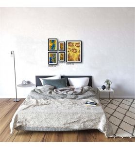 Çerçeveli Doku Efektli Tablo Seti 110x85 cm