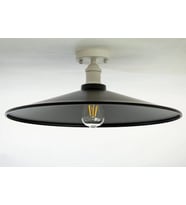 RİOLİGHT RETRO,RUSTİK,VİNTAGE SİYAH BAŞLIK 1XE27 DUYLU METAL PLOFONYER AVİZE ŞAPKA ÇAPI:38CM