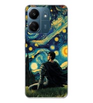 Xiaomi Redmi 13C Uyumlu Berserk The Starry Night Tasarımlı Şeffaf Telefon Kılıfı