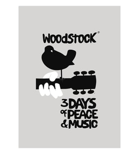 Woodstock 1969 Tablo Ahşap Poster Dekoratif