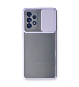 Samsung Galaxy A53 5g Kılıf Palm Buzlu Kamera Sürgülü Silikon - Lila