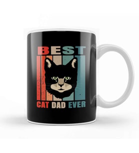 Best Cat Dad Ever Kedi 01 Kupa Bardak Porselen