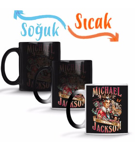 Music King Of Pop Mıckael Jackson Sihirli Kupa Bardak Porselen