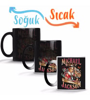 Music King Of Pop Mıckael Jackson Sihirli Kupa Bardak Porselen