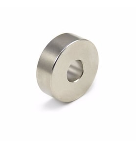 Ø30x9x10 mm Neodyum Mıknatıs - Delikli (Gri)