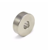 Ø30x9x10 mm Neodyum Mıknatıs - Delikli (Gri)