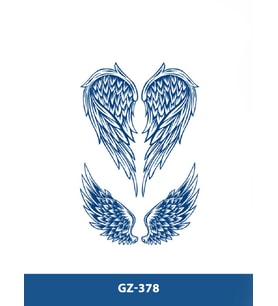 GZ-378 ORTA BOY YARI KALICI KANAT ÇİFT DESEN DÖVME-TATTO