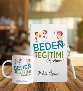 Beden Eğitimi Öğretmenlerine Özel Defter Kalem Kupa Hediye Seti