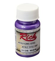Rich Metalik Kumaş Boyası 50 cc. 3136 MOR 