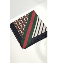 Royal Stripe – Retro Çizgili Saten Fular