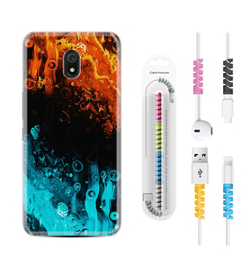 Xiaomi Redmi 8A 8 Pro 9C 9T 10C 11T Pro Kılıf Kablo Koruma Spiral Silikon Orange Blue Color 1665