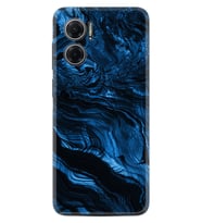 Xiaomi Redmi Note 11E Kılıf Resimli Desenli Baskılı Silikon Blue MArble 1379