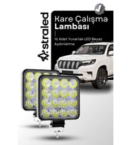 12-24V 16 LED 2 Adet Offroad ATV Kamyon Tır Traktör İş Makinesi
