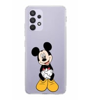 Samsung Galaxy A32  Kamera Korumalı  Kapak Mickey Mouse Tasarımlı  Şeffaf Kılıf