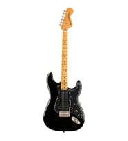 Squier 0374023506 Classic Vibe '70s Stratocaster Hss Elektro Gitar (siyah - Akçaağaç Klavye) Vintage Üst Seviye Çok Yönlü Hss Manyetik Dizilimi Ve 70'ler Stili