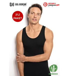 Jiber Erkek Premium 2'li Kutulu Çok Rahat Hafif Terletmez Nefes Alabilen Bambu Kumaş Atlet