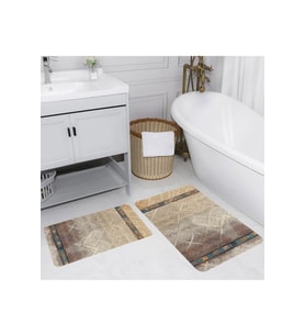 Eliana Home Baskılı 2'li Banyo Paspas Takımı RVG5183