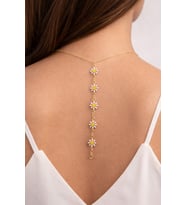 Y Model Gold Renk Papatya Model Kadın Kolye (Altın)