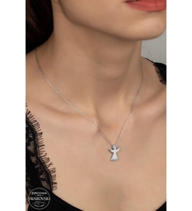 SWAROVSKİ CRYSTAL PERİ  925 AYAR GÜMÜŞ KOLYE
