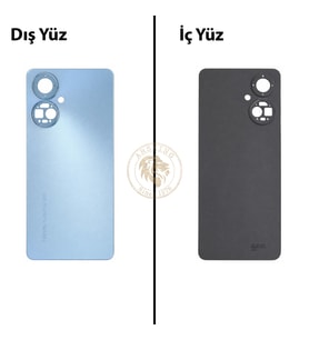 Tecno Camon 19 Pro Mavi Uyumlu Arka Kapak Arka Cam Batarya Pil Kapağı Lazer Kesim Back Cover