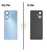 Tecno Camon 19 Pro Mavi Uyumlu Arka Kapak Arka Cam Batarya Pil Kapağı Lazer Kesim Back Cover