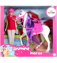 Jasmine Atlı Bebek Beyaz-Pembe